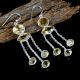 926 Sterling Silver dangle earing with Citrine gemstone, Gifts jewelry